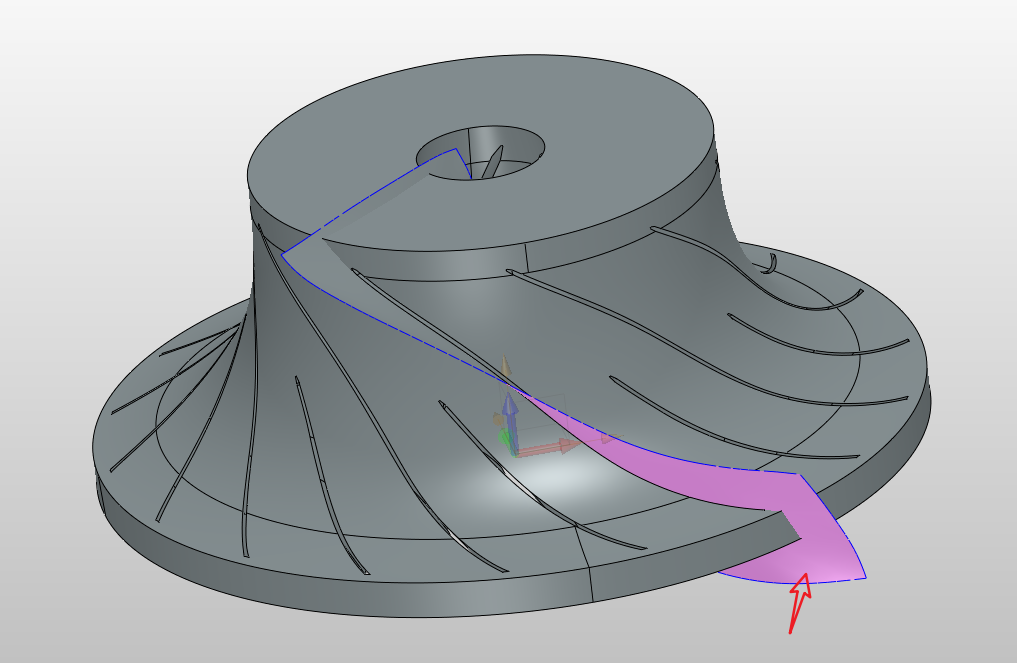 旋转机械叶轮流体域单流道通用抽取方法